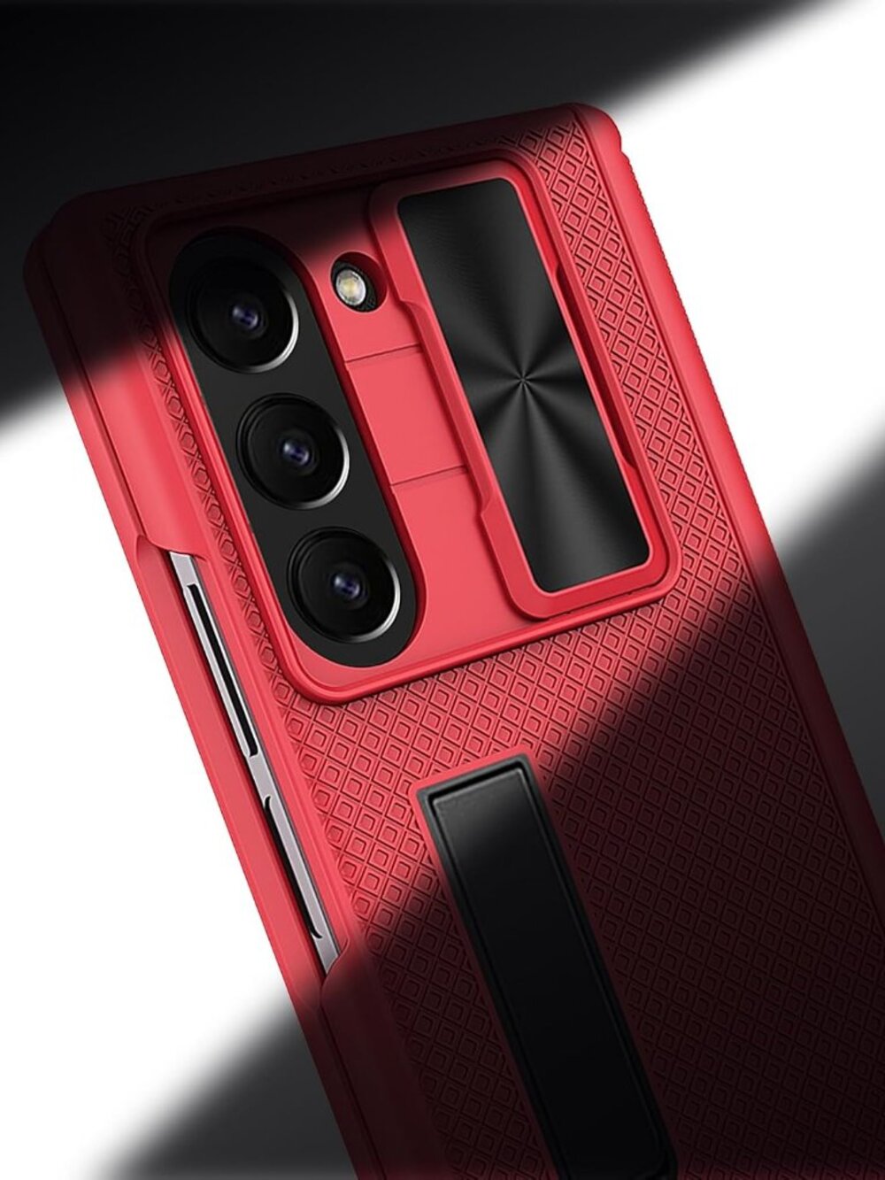 Heavy Duty for Galaxy Fold 6 Case with Slide Lens Cover & Hinge Protection - Picture 7 of 8